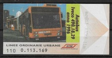ATM - MILANO / BIGLIETTO ORIGINALE USATO  Autobus IVECO 490.18.29  MF112414