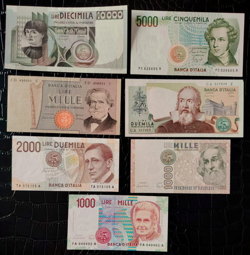 Lotto banconote italiane - lotto, lire