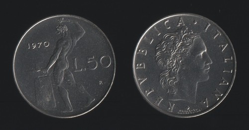 Lire 1970 vulcano italia - vulcano,