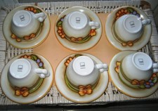 THUN BELLISSIMO  SERVIZIO DI CAPPUCCINO DA 6 TAZZE E PIATTINI GIRASOLE AL VOLO