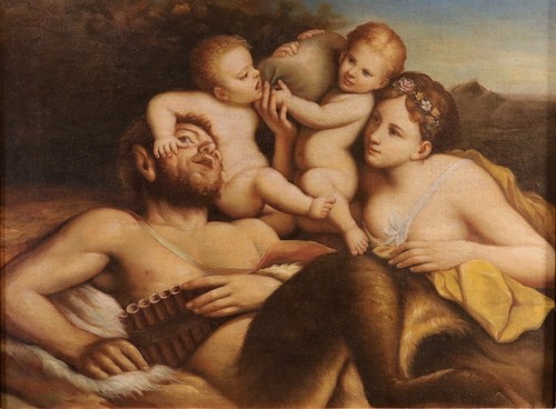 Fauno ninfa putti liberi - fauno,