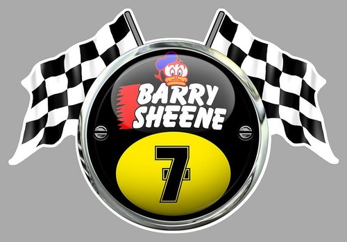 Barry sheene flags sticker - barry,
