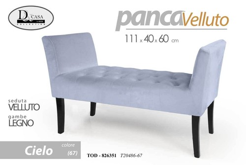 Panca velluto cielo - cielo, classica