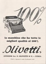 PUB.1928 OLIVETTI M20 MACCHINA DA SCRIVERE 100% QUALITA' MIGLIORI OFFICINE IVREA
