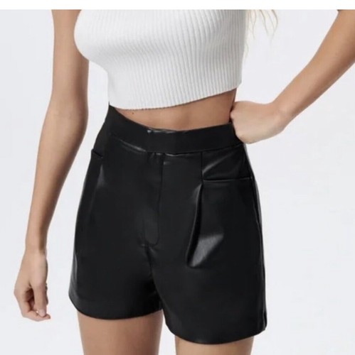 Pantaloncini zara neri vegan - pantaloncini,