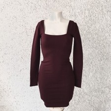 FOREVER 21 MINI ABITO VESTITO CORTO BORGOGNA BORDEAUX 