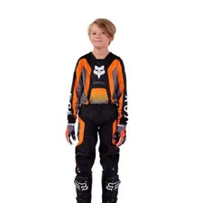 Completo motocross FOX 180 BALLAST BAMBINO 2024 grigio arancione enduro quad