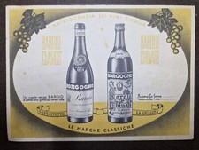 CARTOLINA PUBBLICITARIA VINO BAROLO BORGOGNO - FG