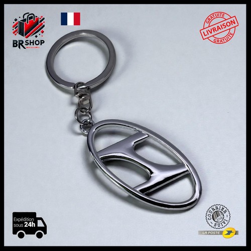 Porte clé hyundai métal logo - porte,