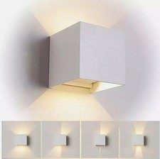APPLIQUE CUBO 6W FARO LAMPADA DA PARETE FARETTO LED MURO DOPPIA LUCE IP65