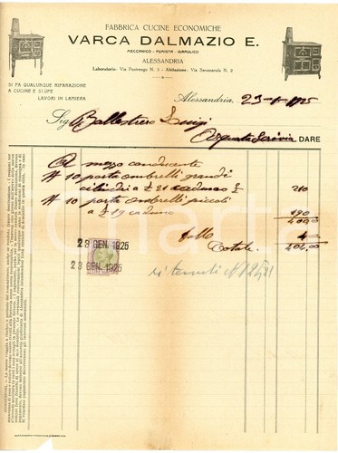 1925 alessandria dalmazio - 1925,