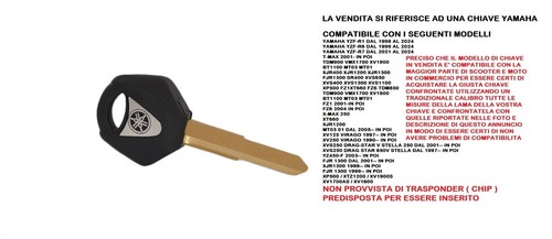 Chiave nera vergine yamaha - chiave, r1