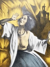 GREGORIO SCILTIAN: Rara Litografia di cm. 70x50 Firmata, Datata. STUPENDA!!!