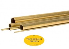 Tubo tondo ottone naturale mm 40x1,0 mt 1 tornio fresa cnc hobby modellismo casa