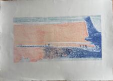 Piero Guccione litografia "quelli che vengono" 70x50 firmata numerata '69