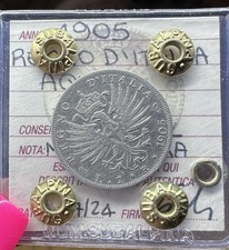 REGNO D' ITALIA AQUILA 1 LIRA 1905 MOLTO RARA sigillata BB/SPL SUBALPINA