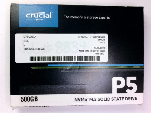 Ssd crucial ct500p5ssd8 500gb - ct500p5ssd8,