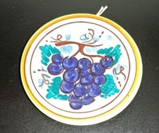 Piccolo Piatto Ceramiche Artistiche Di Caltagirone Anna Lombardo Decoro Uva