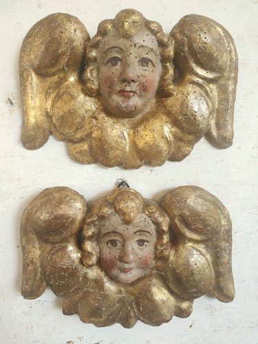 Angeli putti antichi innlegno - antichi,