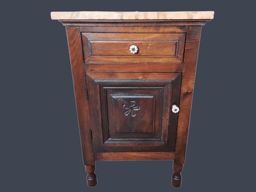 Comodino noce con piano - comodino, in