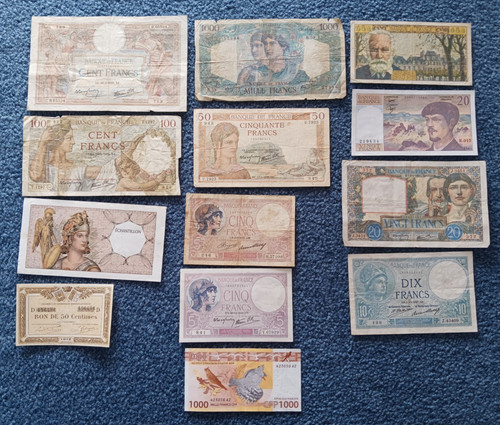 Lotto banconote francia - banconote,