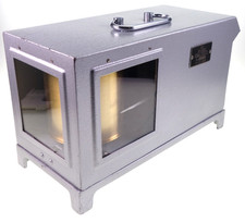 R. Fuess Berlin - Steglitz barografo aneroide lattine penna a tamburo pressione ad aria mb