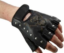 Guanti Da Biker In Pelle 3D A