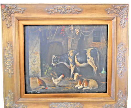 Dipinto quadro scena rustica - quadro,