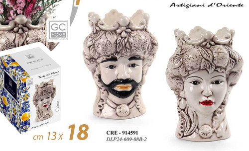 Coppia vaso testa moro - coppia,