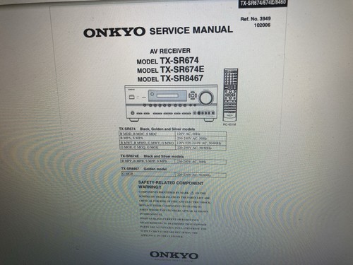 Onkyo sr674 sr674e - onkyo, tx-sr674e