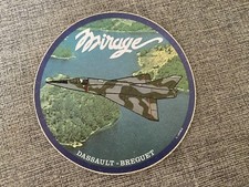 Autocollant Vintage DASSAULT BREGUET Avion Mirage