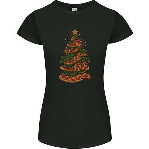 Divertente natale pizza albero - divertente,
