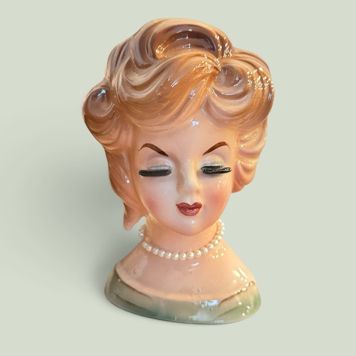 Vintage testa donna vaso - vintage,