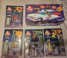 Lotto di 4 figurine Ghostbusters 2020 Kenner e hasbro con veicolo Ecto-1