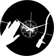 | Orologio Da Parete Deejay | Design Artistico Con Mano E Giradischi | Arredo Mu