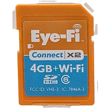 Scheda flash wireless Eye-fi Connect x2 4 GB classe 6 SDHC trasferimento foto istantaneo