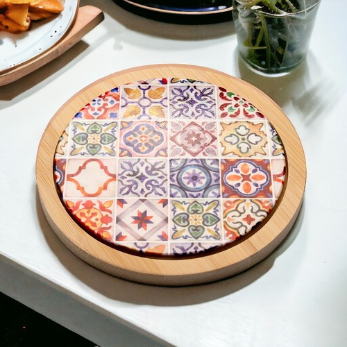 Sottopentola tondo maiolica - sottopentola,