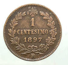 Regno d'Italia Umberto I RARO 1 Centesimo 1897 qSPL PERIZIATA