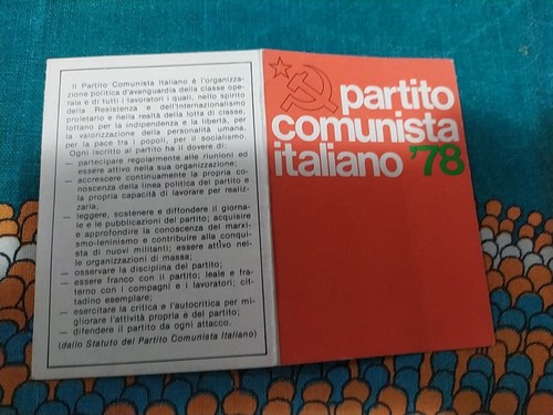 Tessera partito comunista - tessera,