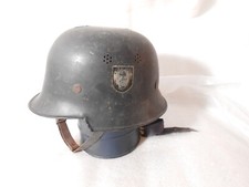 Elmetto acciaio vigili del fuoco M34 protezione antincendio polizia Wehrmacht 3° Reich ww2