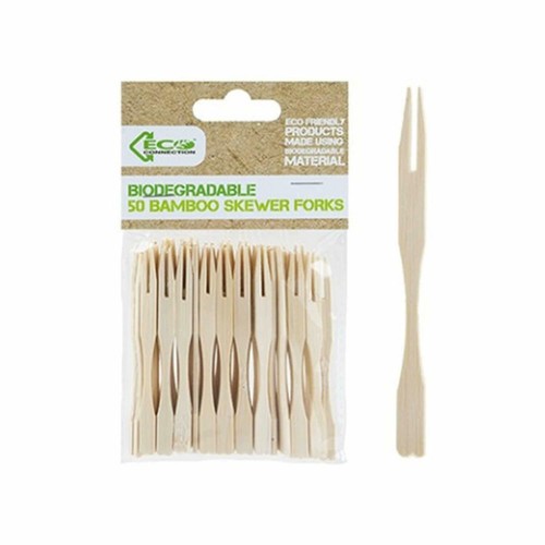 Spiedino bambù forchette - bambù,