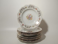 ANTICO SERVIZIO 8 PIATTI PORCELLANA BAVARIA SELTMANN W THERESIA BOUQUET DI FIORI