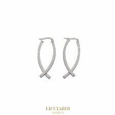 Orecchini donna coda di pesce oro bianco 18kt