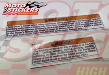 Buell XB12S 2006 - Decalcomanie Avvertenze Buell