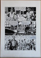 JOSE' ORTIZ - TAVOLA ORIGINALE TEX - 'IL TRENO BLINDATO'