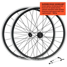 Set ruote bici corsa strada QR 700c 7/8/9/10/11 velocità Fulcrum 2:1 1860g