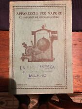 Antico Catalogo Apparecchi Per Vapore  Impianti Riscaldamento milano