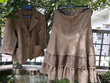 Completo In  Lino Marrone Donna Taglia M/L