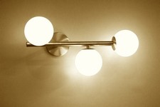 "Elegante lampada da parete vanità in ottone - applique mappamondo moderno Mid-Century design"