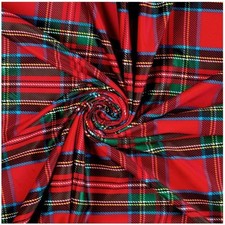TESSUTO TARTAN TESSUTO SCOZZESE TESSUTO AL METRO FANTASIA NATALIZIA QUADRI